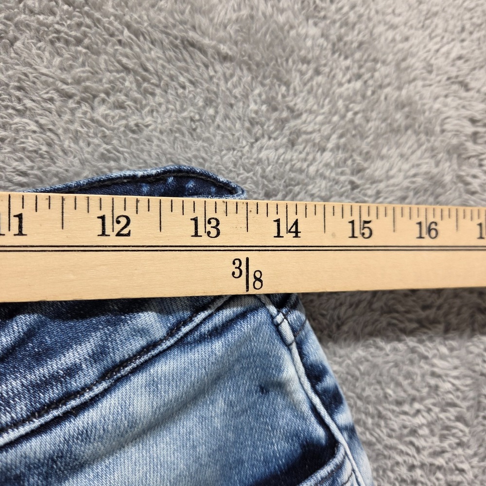 Kancan Signature Jeans Womens 28 Blue Boyfriend Cropped Mid Rise Acid Wash Denim - Picture 3 of 9